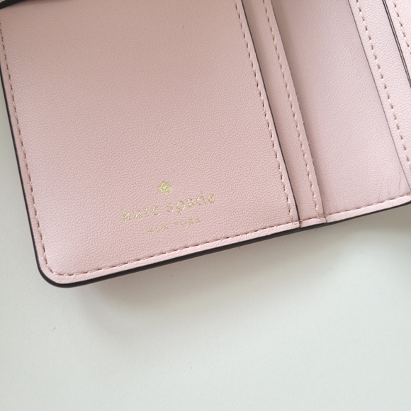 KATE SPADE Star Staci Large Slim Bifold Shimmery Pink Wallet - Picture 12 of 16